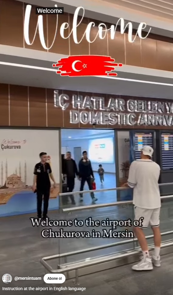Instruction at the airport in English language